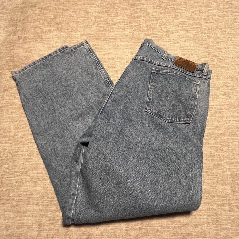 Wrangler Rugged Wear Jeans Men's Blue Denim‎ Classic Fit Straight Leg USA Made